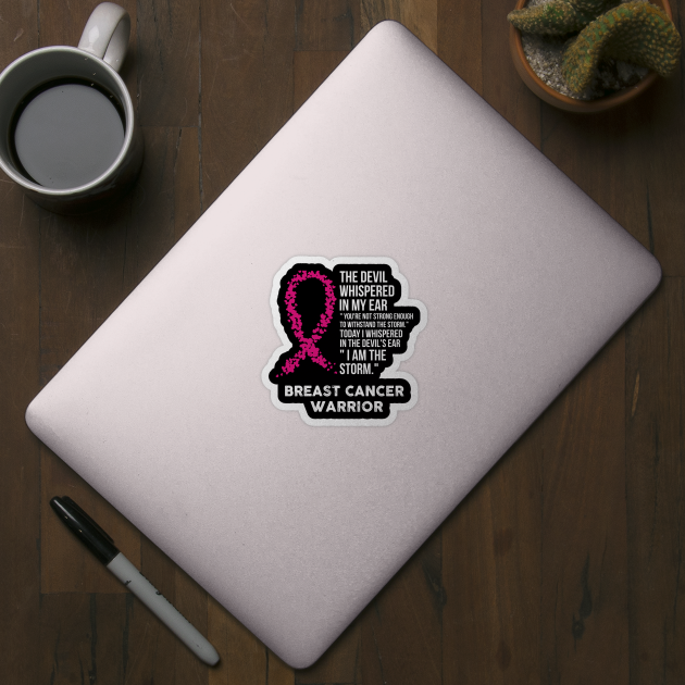 The Devil- Breast cancer Awareness Support Ribbon by HomerNewbergereq